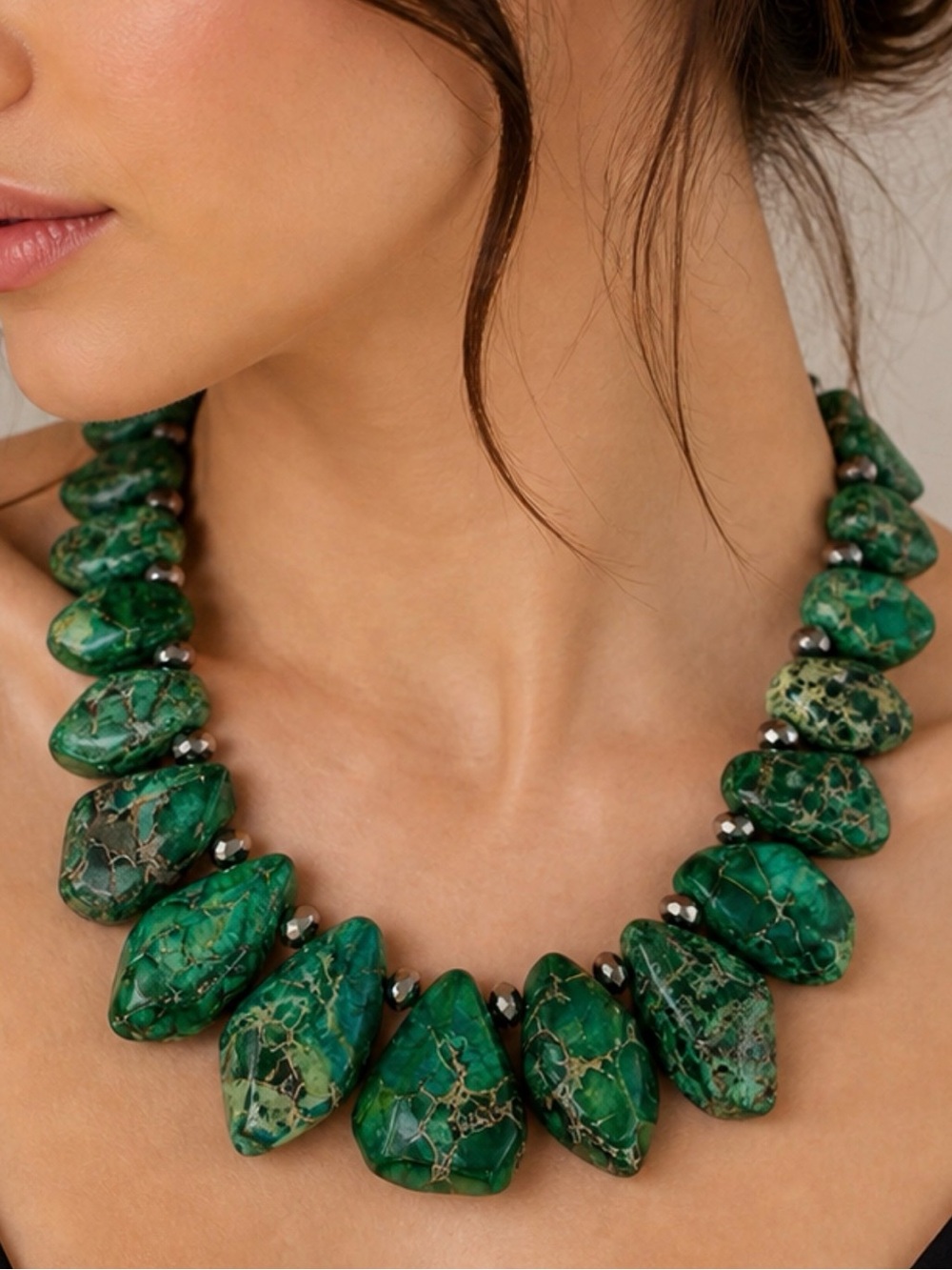 🆕 💚 King Jasper Goddess Necklace – Iris & Lily London – Sterling Silver 💚 - Picture 13 of 16